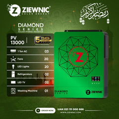 Ziewnic Diamond Series ON/OFF/MKS/KS Solar Hybrid Inverter 10.5 (KW) 5G PV13000 5 year brand warranty