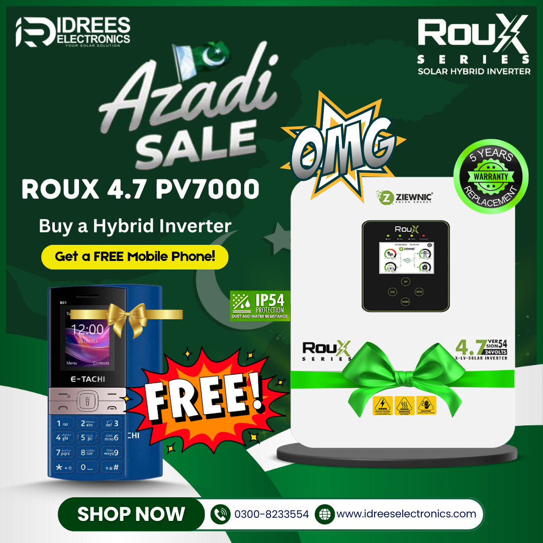 Ziewnic Roux Series 4.7KW PV7000 IP54 Solar Inverter 5 Year Warranty