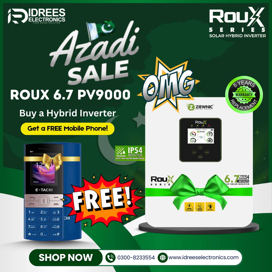 Ziewnic Roux Series 6.7KW PV9000 IP54 Solar Inverter 5 Year Warranty