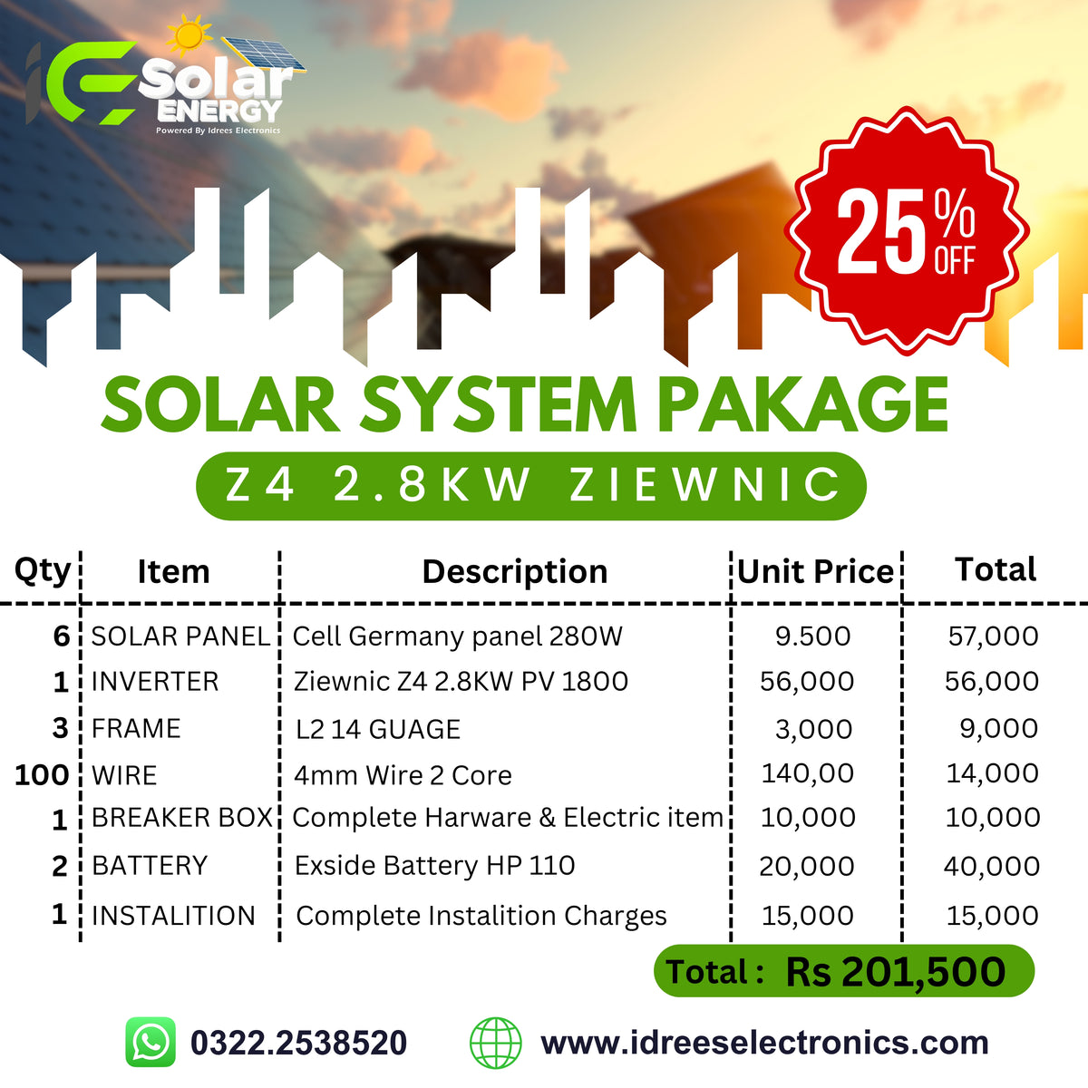 Ziewnic Solar Hybrid Inverter Z4-2.8 (KVA)