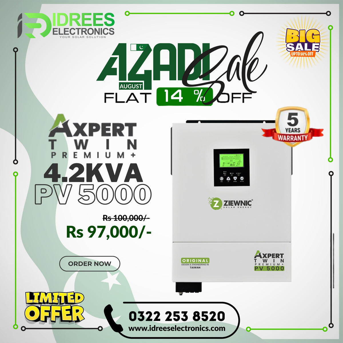 Ziewnic Axpert PREMIUM PLUS HYBRID 4.2KW (PV5000)
