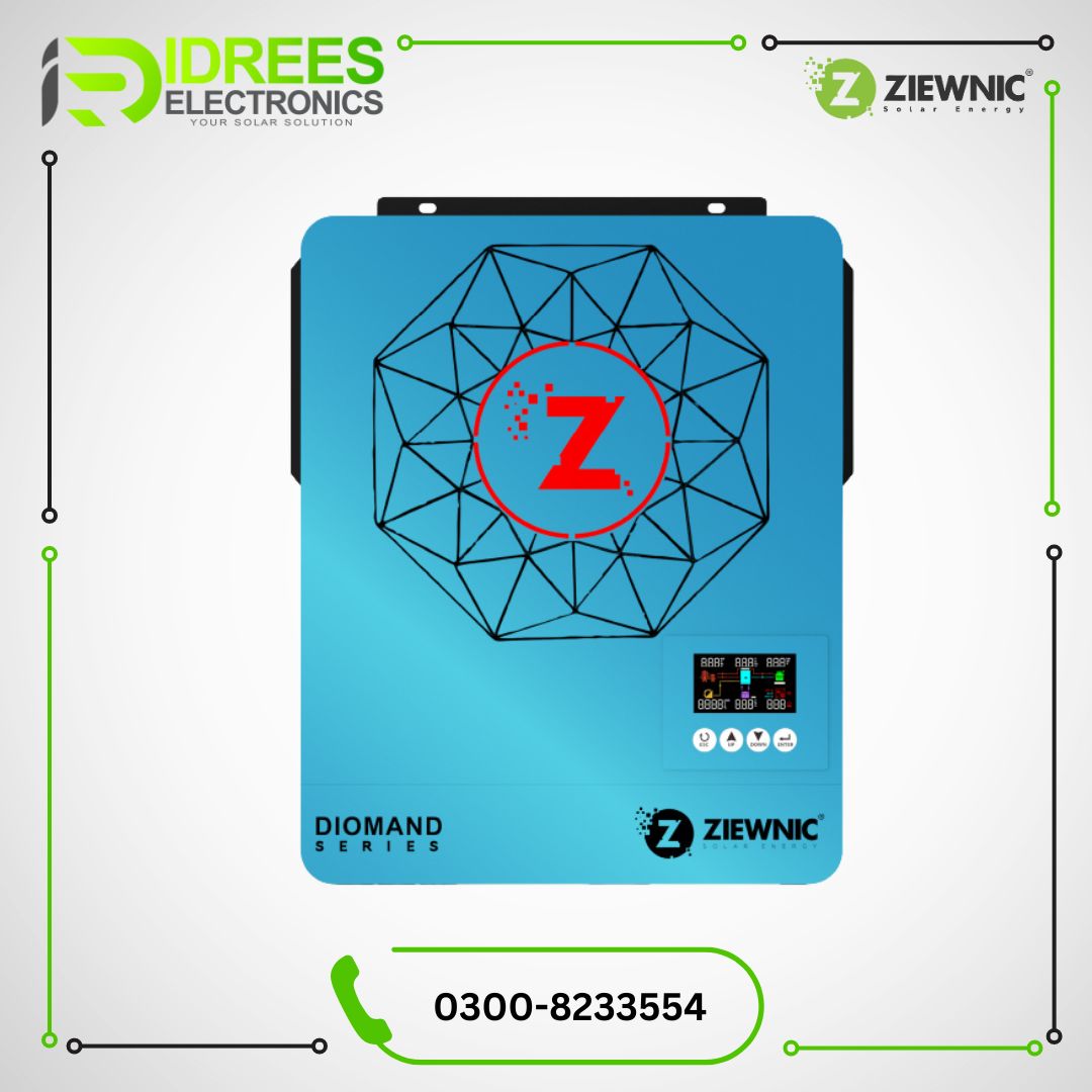 ZIEWNIC ON/OFF/MKS/KS Solar Hybrid Inverter 6.5 (KW) 5G PV8500 - Idrees Electronics