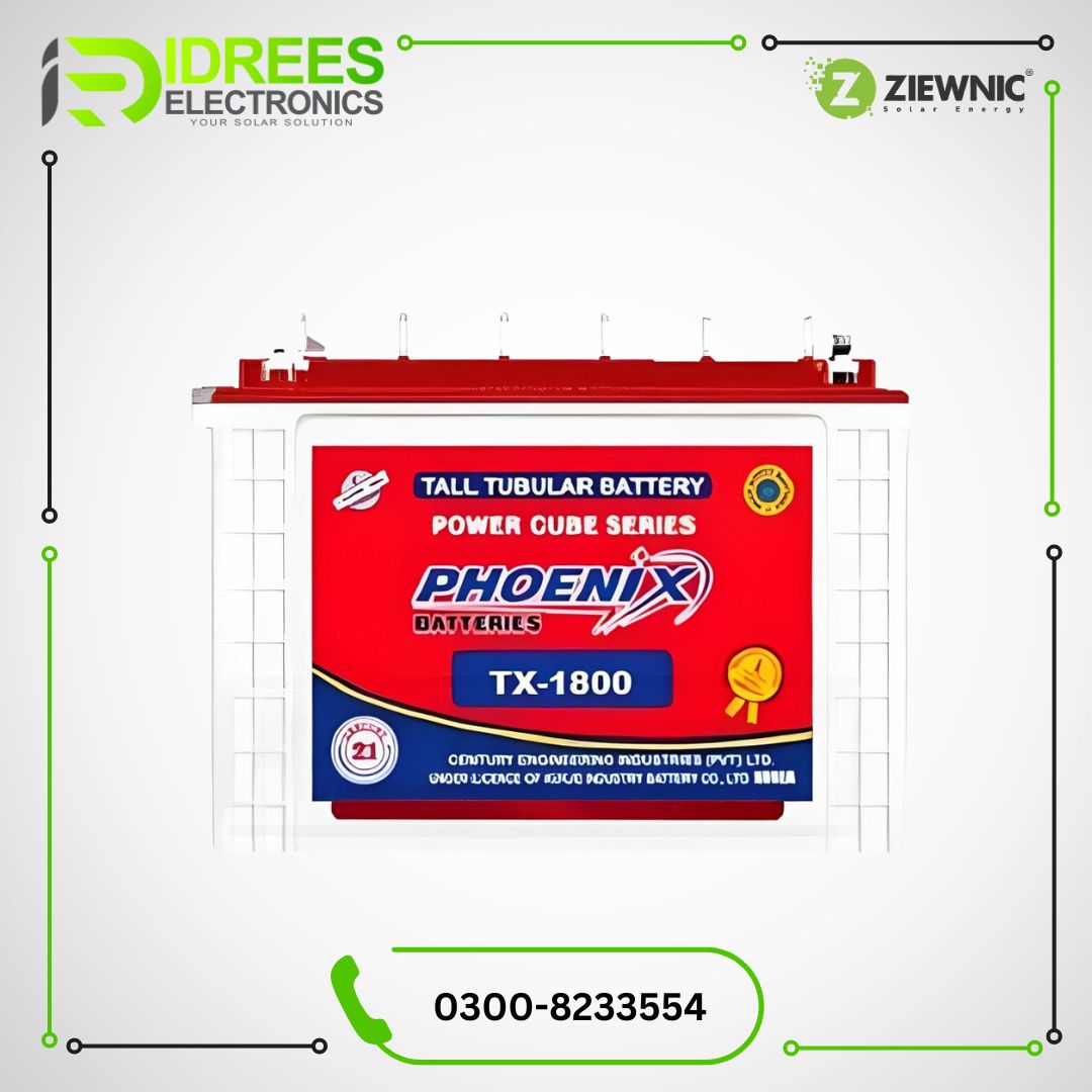 Phoenix TX-1800 Tall Tubular Battery Price in Pakistan Only For Karachi - Idrees Electronics