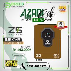 ZIEWNIC Z5 Series Hybrid Inverter 6.5 (KVA) 6G PV8500 ON/OFF/MKS/KS Solar 100% Pure Sine Wave Solar Inverter 5 Years Brand Warranty