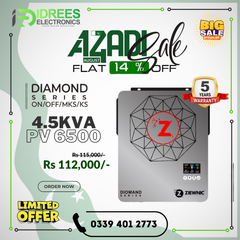 Ziewnic Diamond Series ON/OFF/MKS/KS Solar Hybrid Inverter 4.5 (KW) 5G PV6500 5 Year Brand Warranty