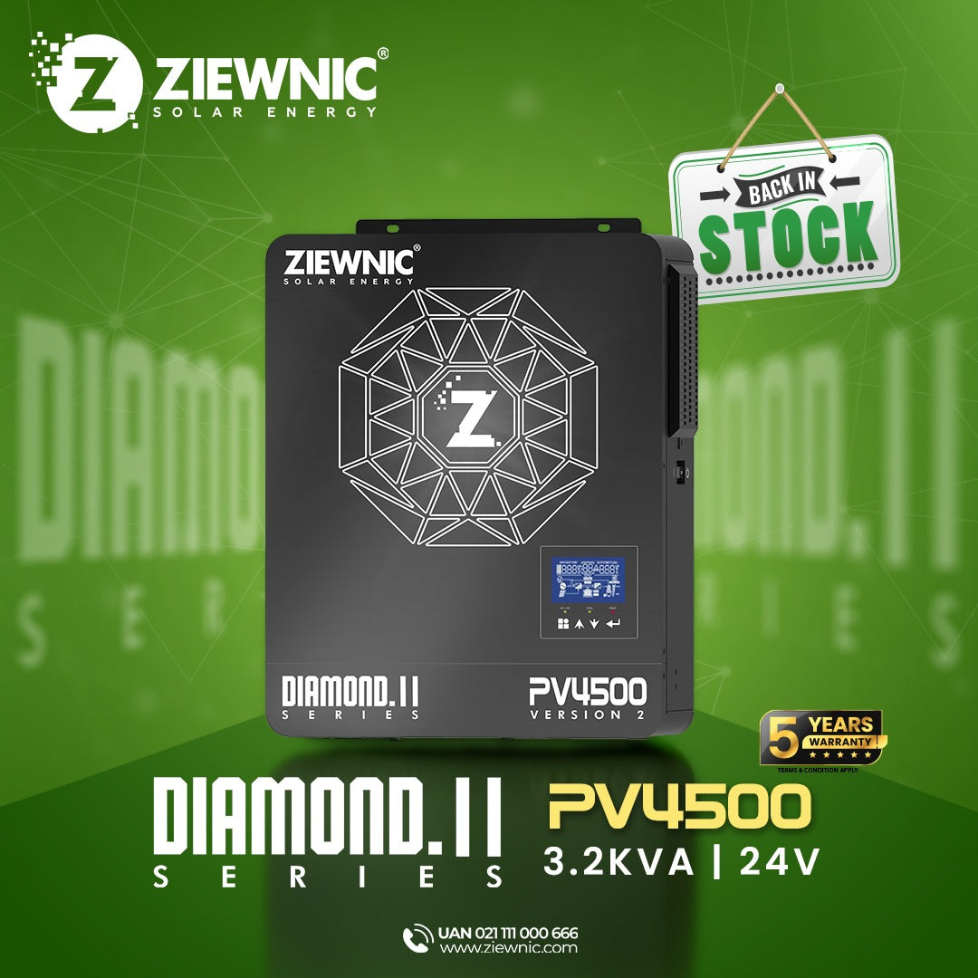 Ziewnic Diamond II 6G 3.2KVA (PV4500)  5 Year Warranty